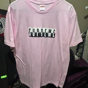 Supreme split tee Light Pink Short Sleeve Tee